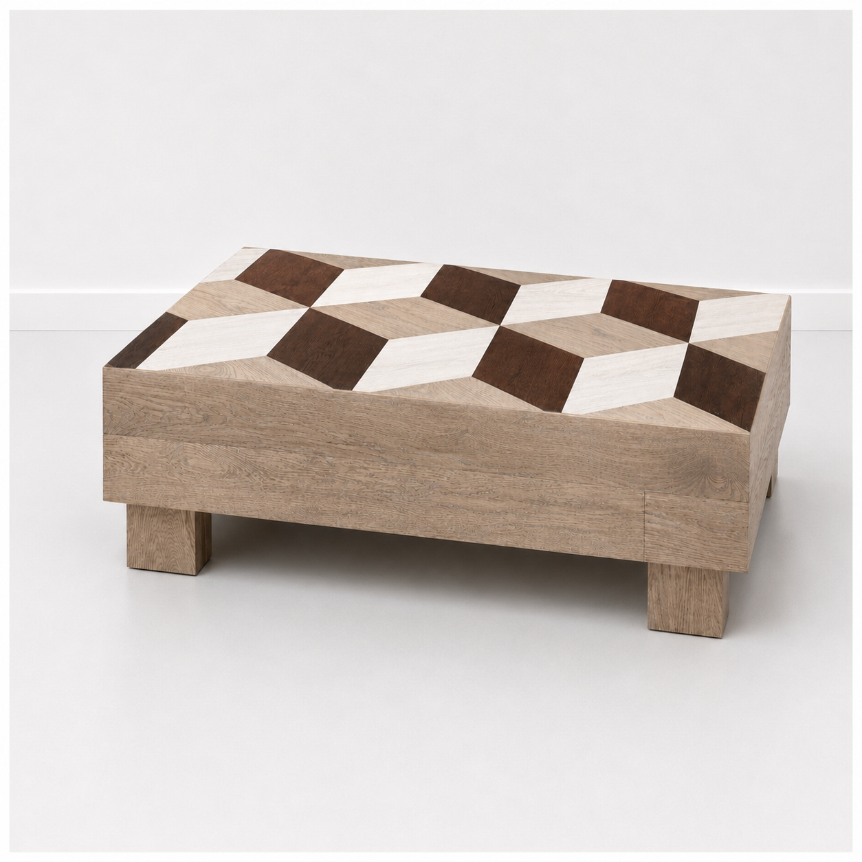 Natural Oak Plinth Coffee Table